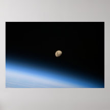 The Moon (STS-128) Poster