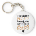 The more people I meet ... Afghan Hound version keychains