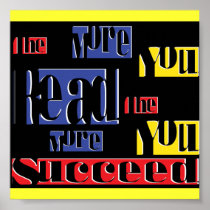 the more you read the more you succeed poster