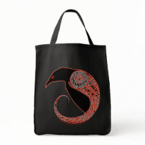 The Morrigan Raven Celtic knotwork tote bags