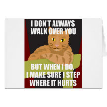 The Most Interesting Cat in the World! shirts/mugs Greeting Card
