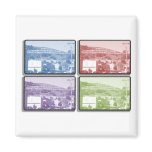 The Mountain - 4 Frames magnets