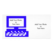 The MUSEUM Artist Series Images Computer Blue Customized Photo Card