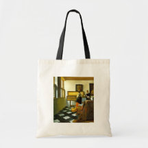 The Music Lesson By Vermeer Van Delft Jan Bag