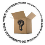 The Mystery Box Company round stickers