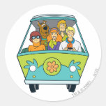 The Mystery Machine Shot 16 Round Stickers
