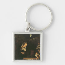 The Nativity at Night Key Chain