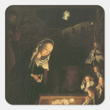 The Nativity at Night Square Sticker
