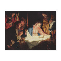 The Nativity of Jesus - Gerard van Honthorst Postcard