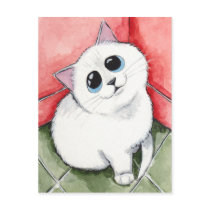 The Naughty Corner: Time's Up - Cat Art Postcards