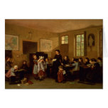 The naughty school children greeting card