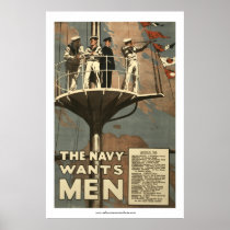 The Navy Wants Men Print