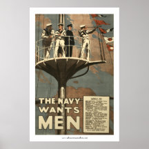 The Navy Wants Men Print