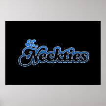 The Neckties Logo Poster - Blue