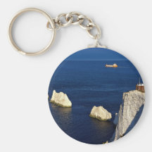 The Needles and lighthouse, Isle of Wight, U.K. Key Chains