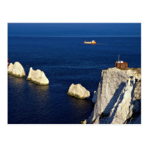 The Needles and lighthouse, Isle of Wight, U.K. Postcard