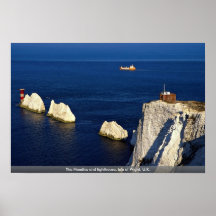 The Needles and lighthouse, Isle of Wight, U.K. Posters
