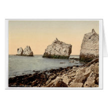 The Needles, I., Isle of Wight, England magnificen Greeting Card