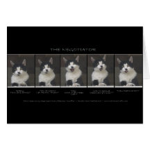 "THE NEGOTIATOR" Kitty Note-cards & Greeting Cards
