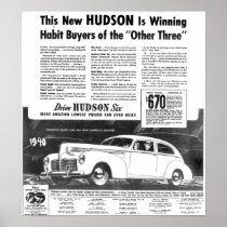 The New 1940 HUDSON Automobile Poster