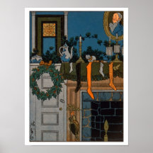The Night Before Christmas by Denlow, 1903 (colour Poster