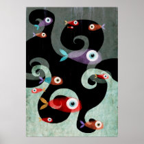 The night is colourful posters