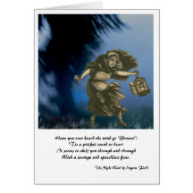 The Night Wind Halloween Fall Greeting Card