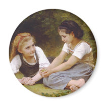 The Nut Gatherers by William Adolphe Bouguereau Refrigerator Magnet