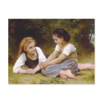 The Nut Gatherers by William Adolphe Bouguereau Post Card