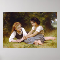 The Nut Gatherers by William Adolphe Bouguereau Poster