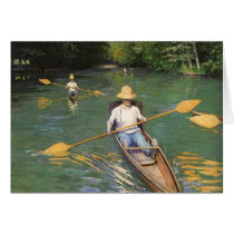 The Oarsmen by Gustave Caillebotte Cards