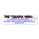 The "OBAMA VIRUS", Similar to the Ebola Virus, ... bumper stickers