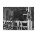 The old Barn - black n white postcards