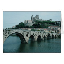 The Old Bridge, 13th century, Beziers, France Cards