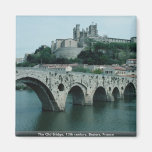 The Old Bridge, 13th century, Beziers, France Fridge Magnets