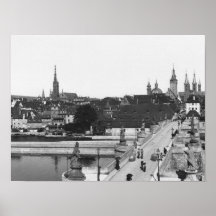 The old bridge over the River Main Poster