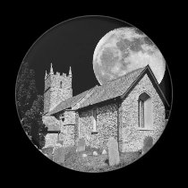 The old church and moon magnets