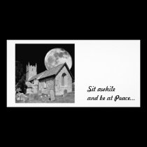 The old church and moon, photo cards