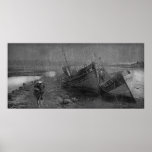The Old Man and the Sea in the Rain Poster