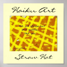 "The Old Straw Hat" Haiku Art Print