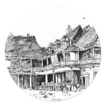 The Old Tabard Inn Round Stickers