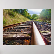 The old train tracks print