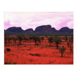 The Olgas in the distance, Australia Desert Postcard