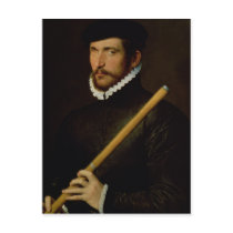 The One-Eyed Flautist, 1566 Postcard