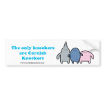 The Only Knockers Are Cornish Knockers bumper stickers