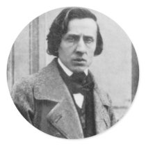 The Only Known Photograph of Frederic Chopin Round Stickers