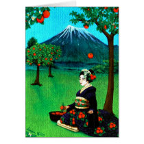 "The Orange Harvest" Greeting Card