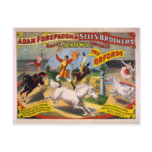 The Orfords - William & Ella Orford Circus Poster Postcard