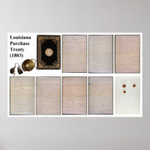 The ORIGINAL Louisiana Purchase Treaty of 1803 Posters
