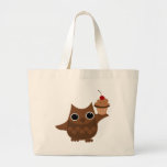 The Owl and the Cupcake Canvas Bags